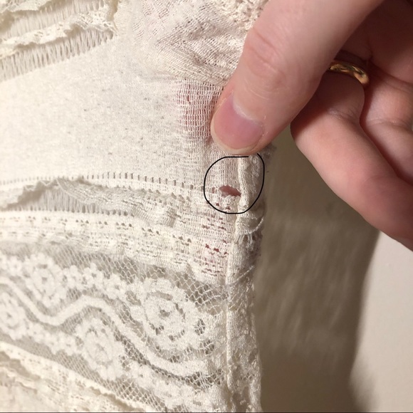 Cream coloured, lace shirt - Picture 7 of 7